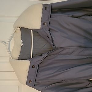 Womans Gray Trench Coat large